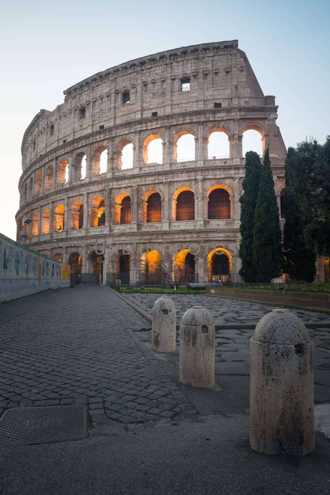 Coliseum or Flavian Amphitheatre (Amphitheatrum Flavium or Colosseo), Rome, Italy.