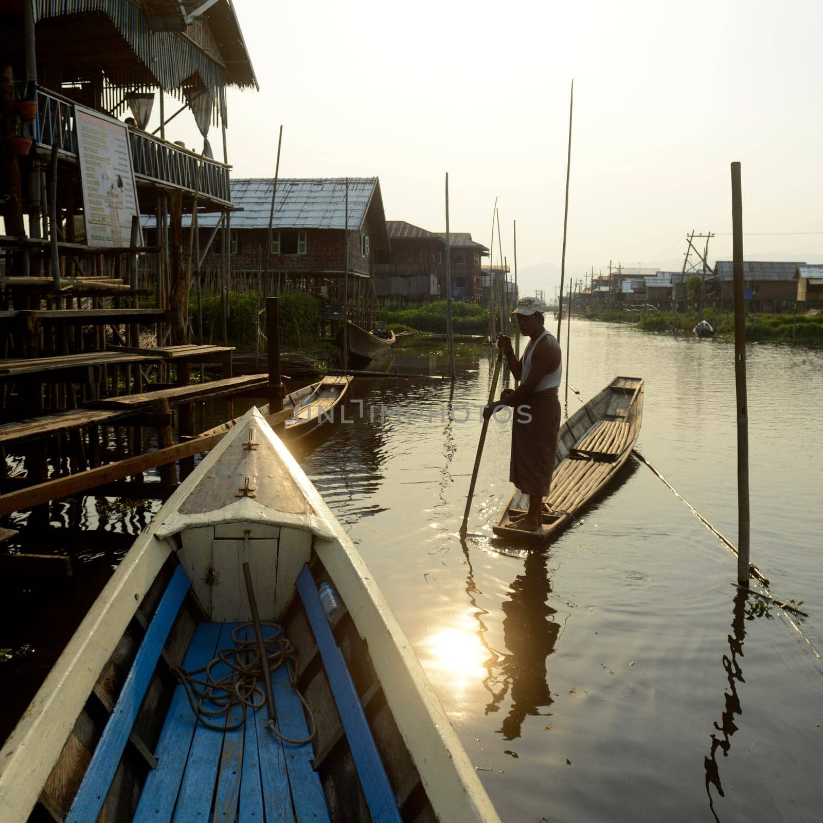 the floating gardens at the Inle Lake in the Shan State in the east of Myanmar in Southeastasia.