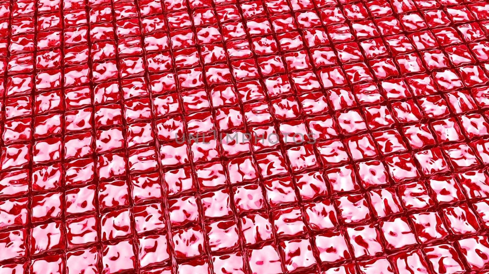 set of red cherry cubes jellies for background