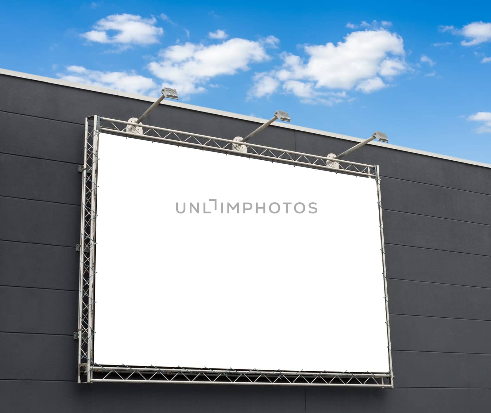 Empty advertising space with text freedom