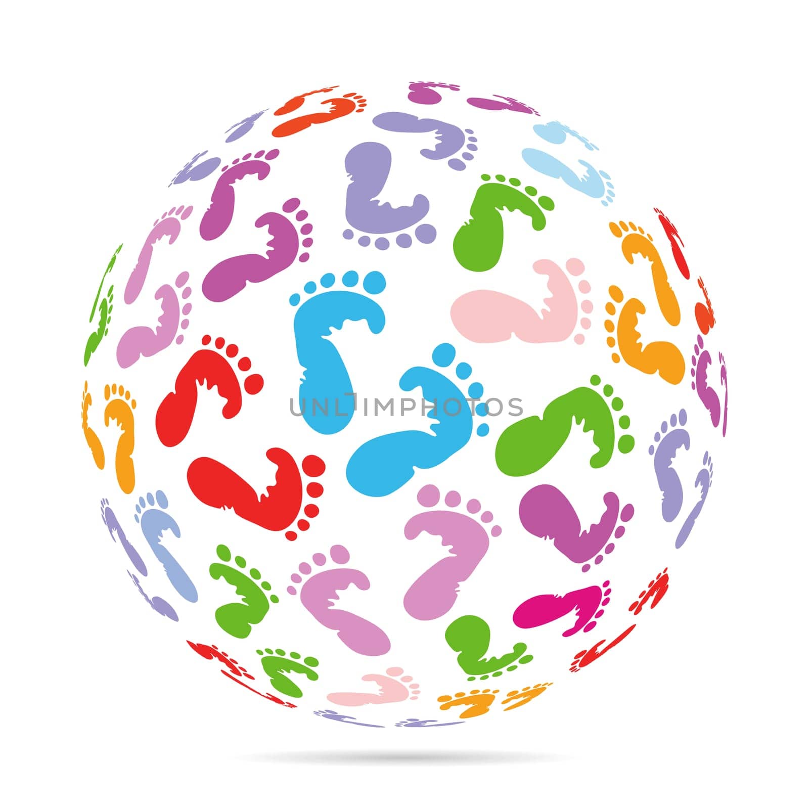 Funny baby footprints