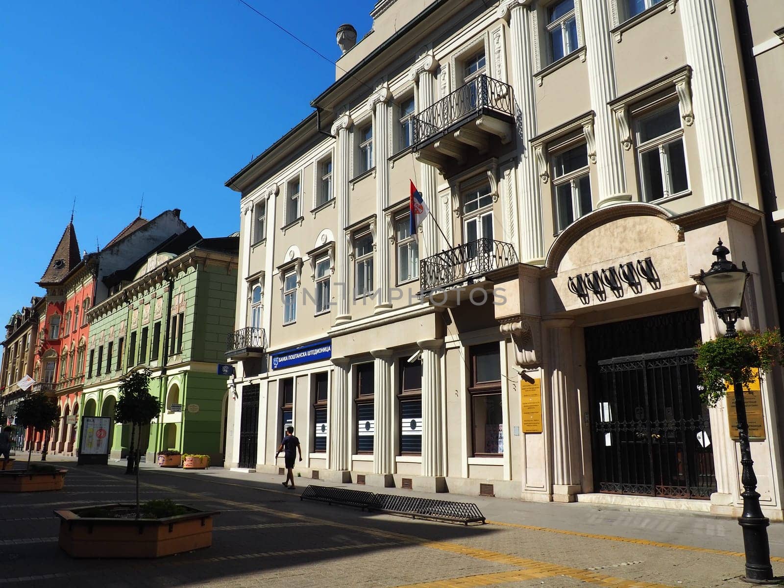 Subotica, Serbia, September 12 Subotica architecture, facades of historic buildings and landmarks. Subotica szabadka in Hungarian Art Nouveau style, Vojvodina, the former territory of Austria-Hungary