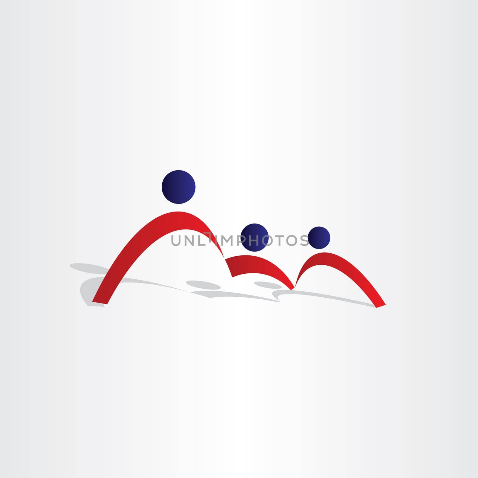 family icon mother father son stylized symbol