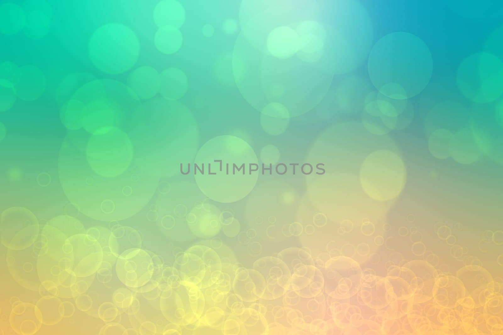 Hello spring background. Abstract bright spring or summer landscape texture with natural green yellow bokeh lights sun and blue sky. Spring or summer backdrop with copy space.