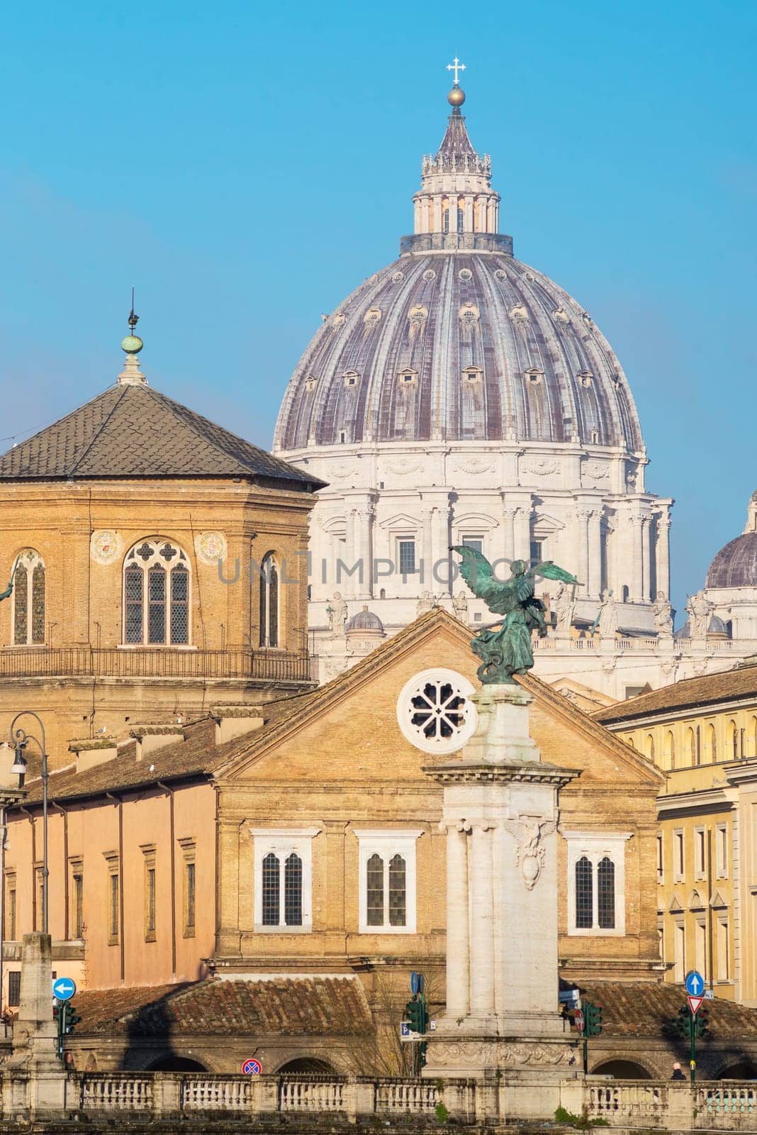Dome of St Peter's Basilica (San Pietro) in Vatican City, Rome, Italy