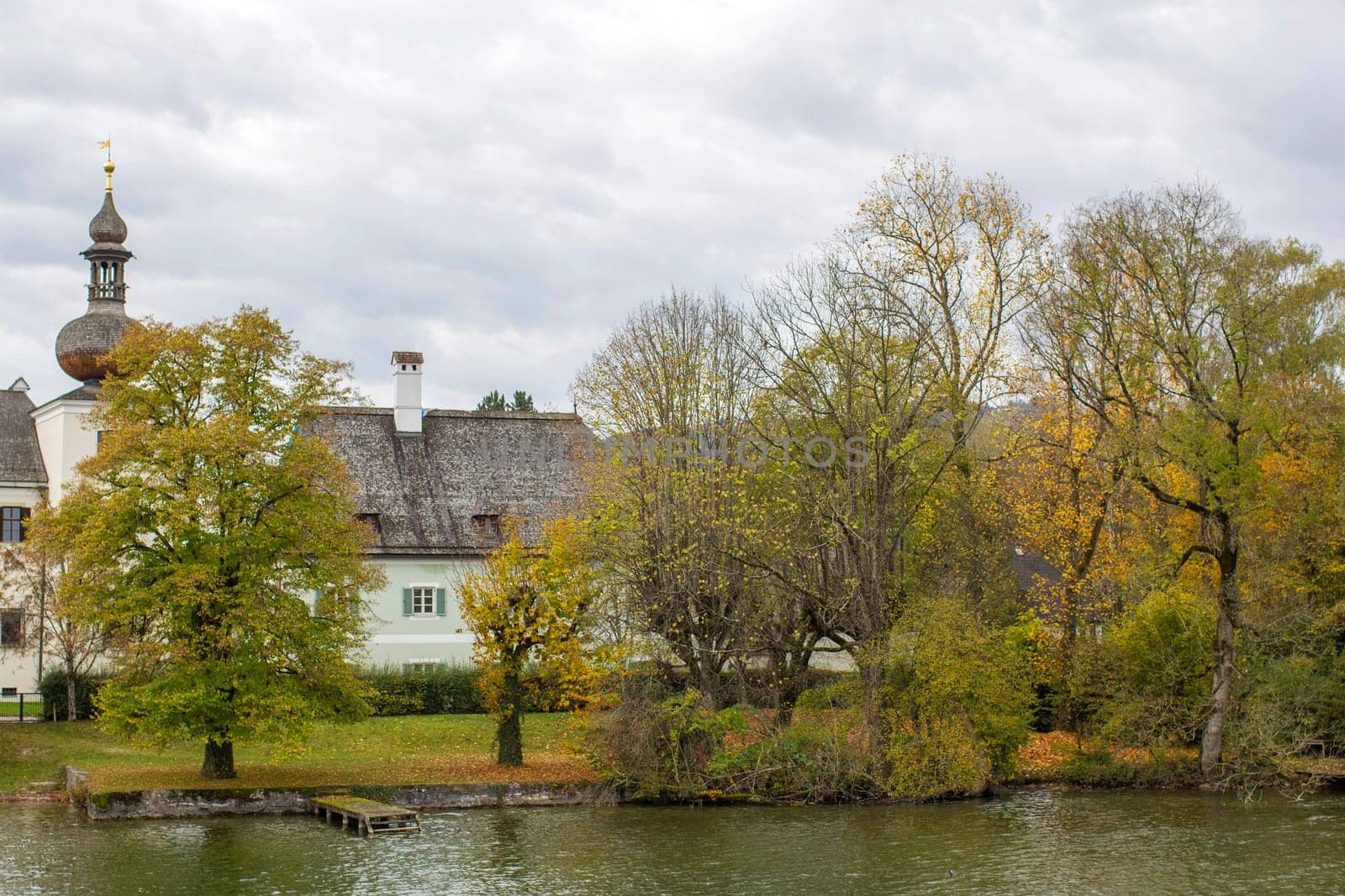 autumn in Toscana Park in Gmunden, Austria