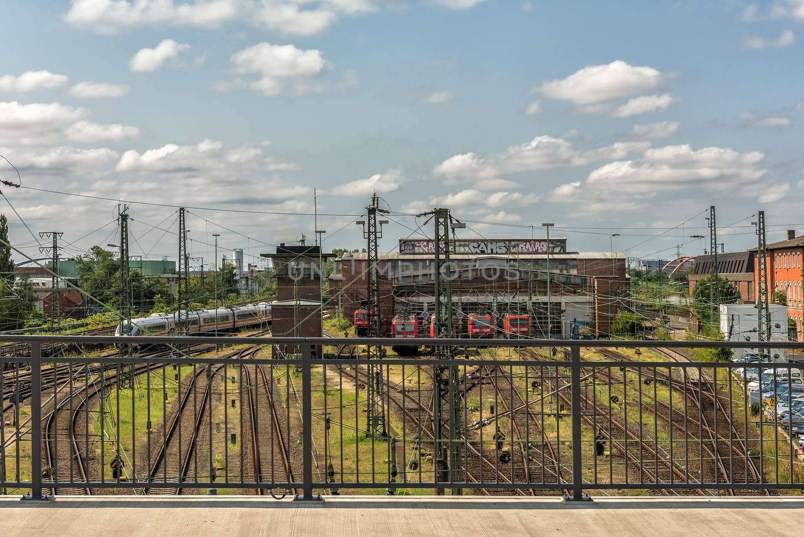 Locomotive shed at Frankfurt Central Station, Hesse, Germany