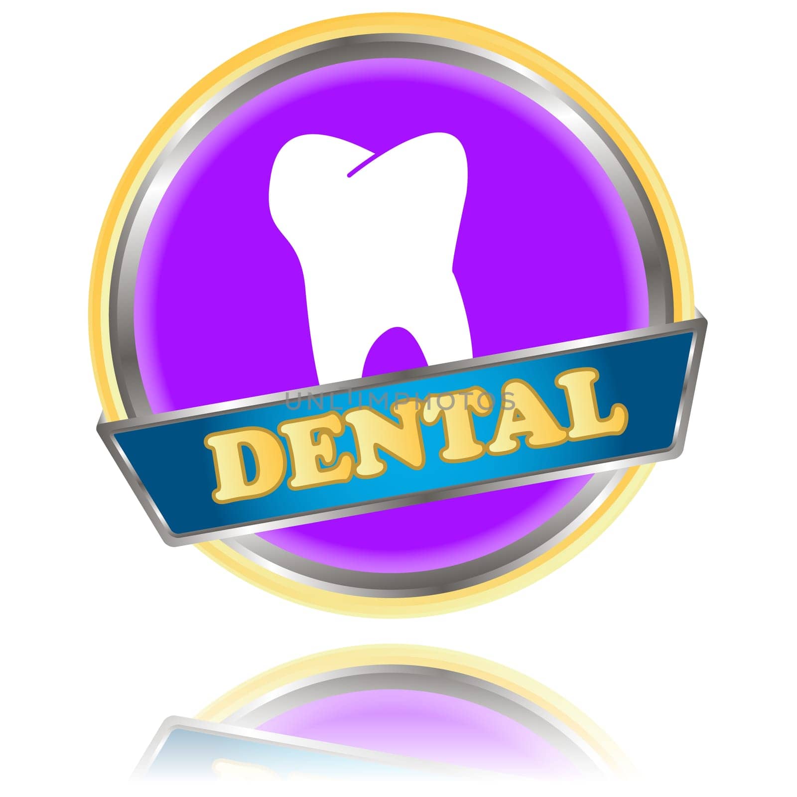New dental icon on a white background