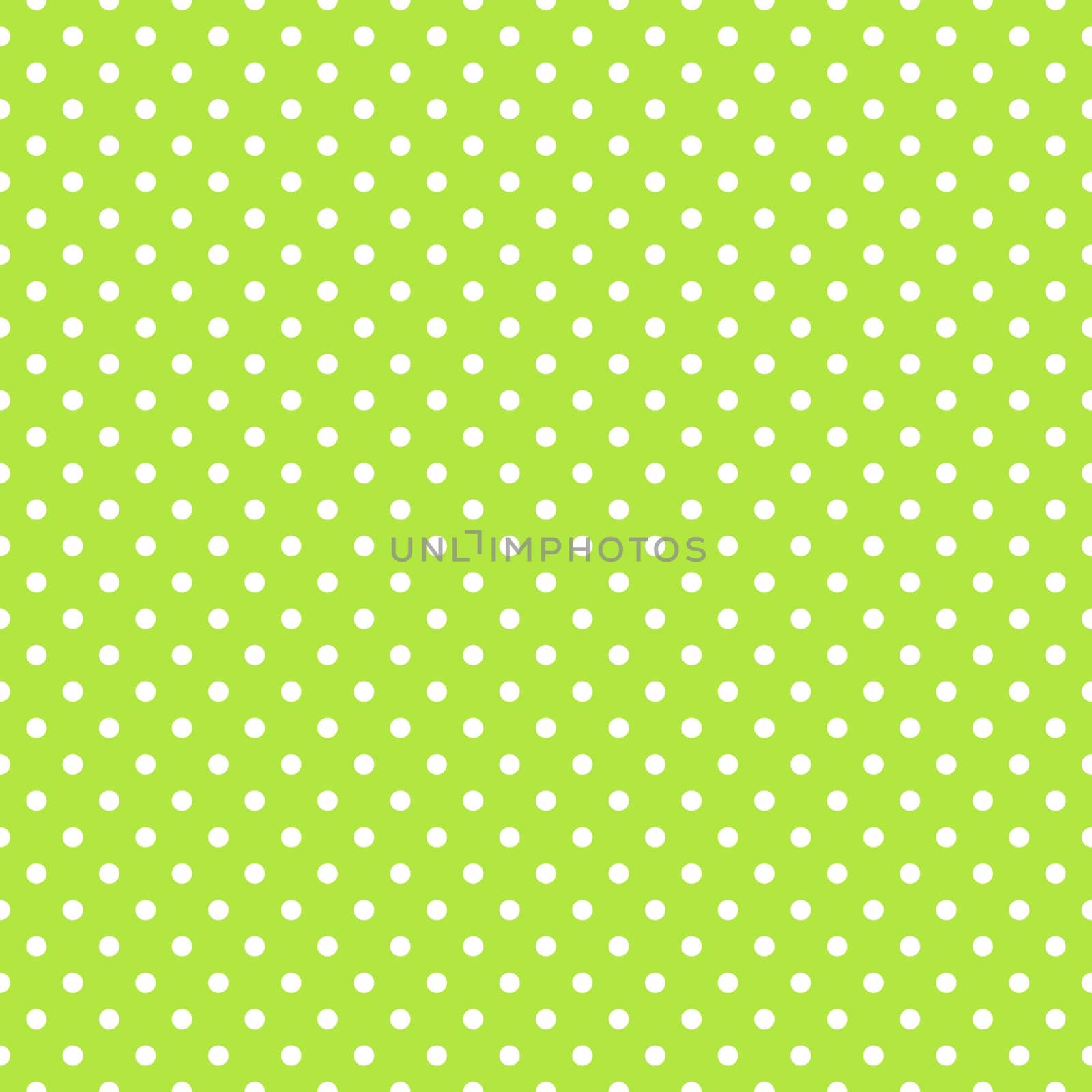 Seamless green polka dot background pattern