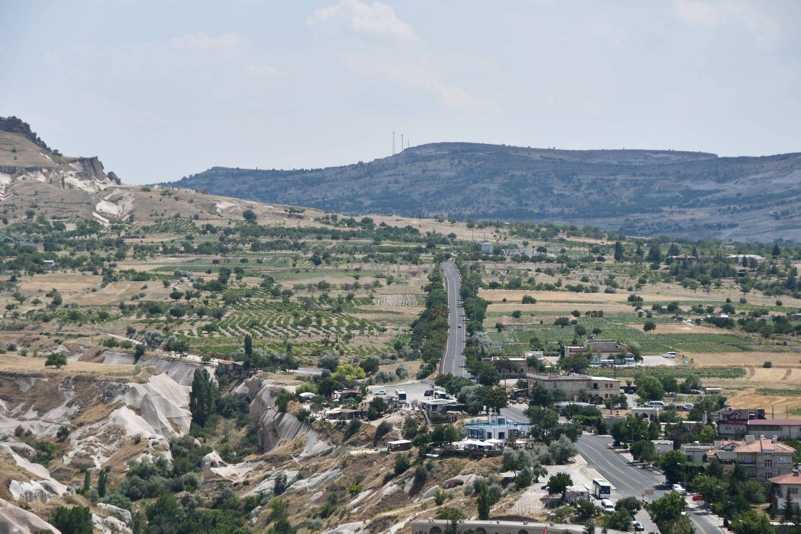 Picturesque view from Uchisar Castle in Goreme National Park, Nevsehir, Cappadocia, Turkey