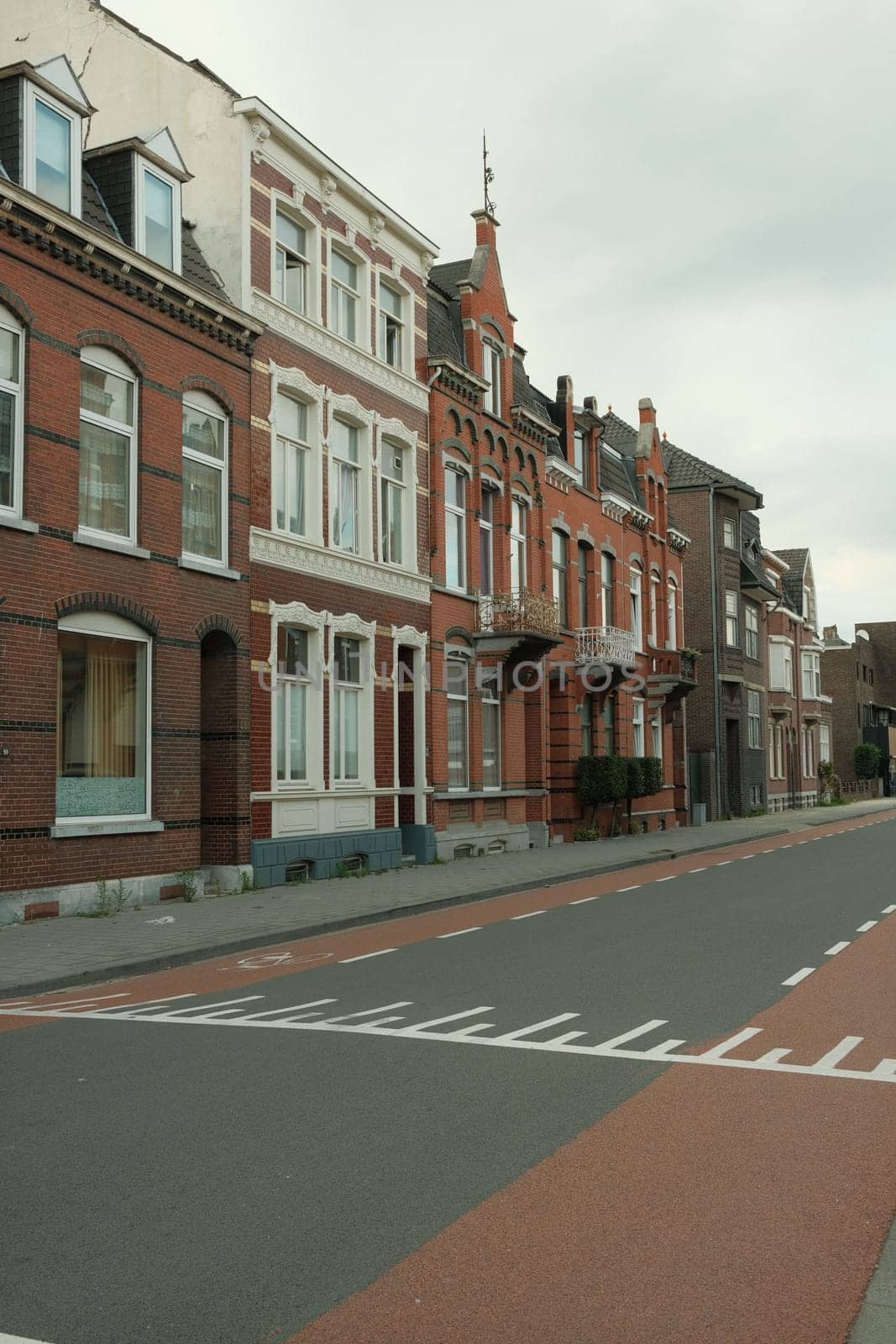 Vertical shot of modern vintage buildings in Venlo, Netherlands