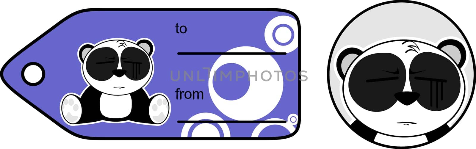panda bear cute cartoon stickers in vector format very easy to edit