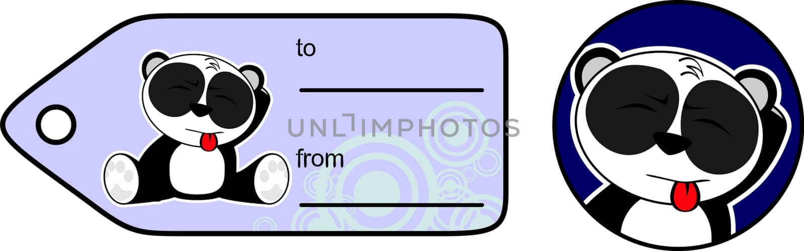 panda bear cute cartoon stickers in vector format very easy to edit