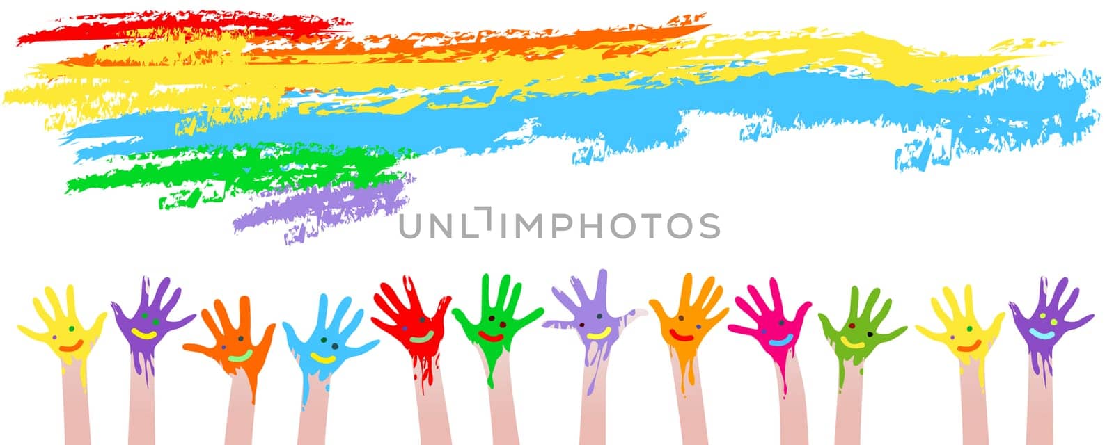 colorful hands