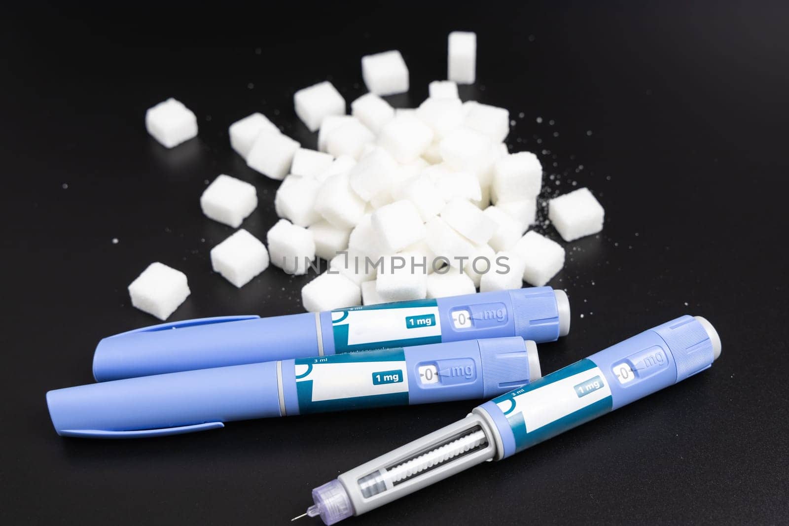 Ozempic Insulin injection pen on a dark background