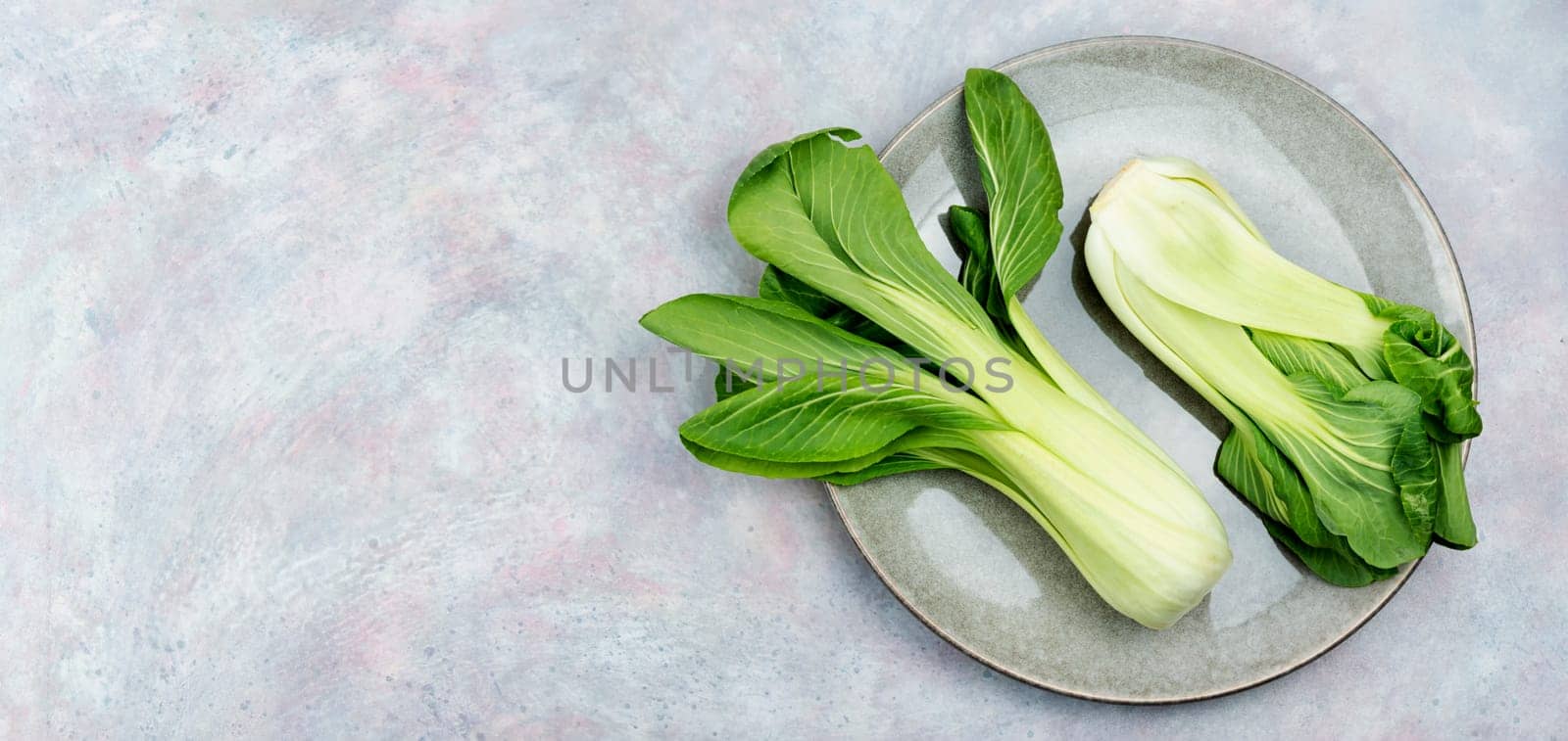 Fresh Bok Choy or Chinese cabbage on the table