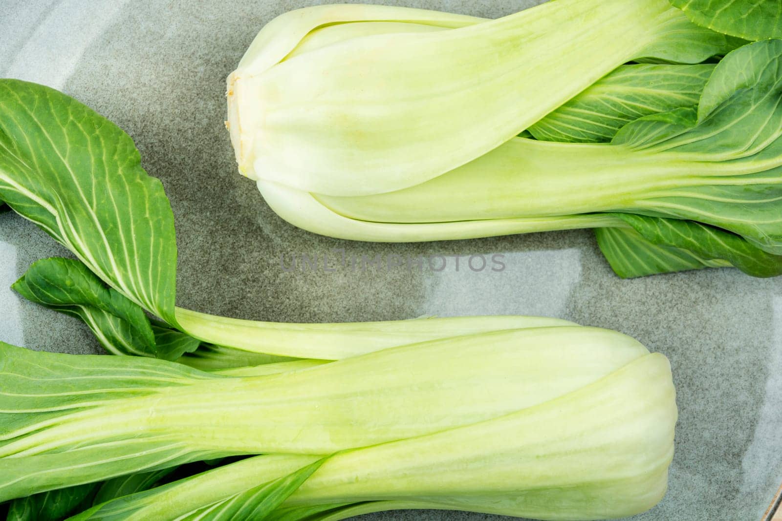 Fresh Bok Choy or Chinese cabbage on the table