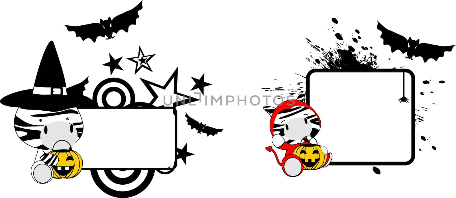 halloween costume cute animal baby cartoon set in vector format