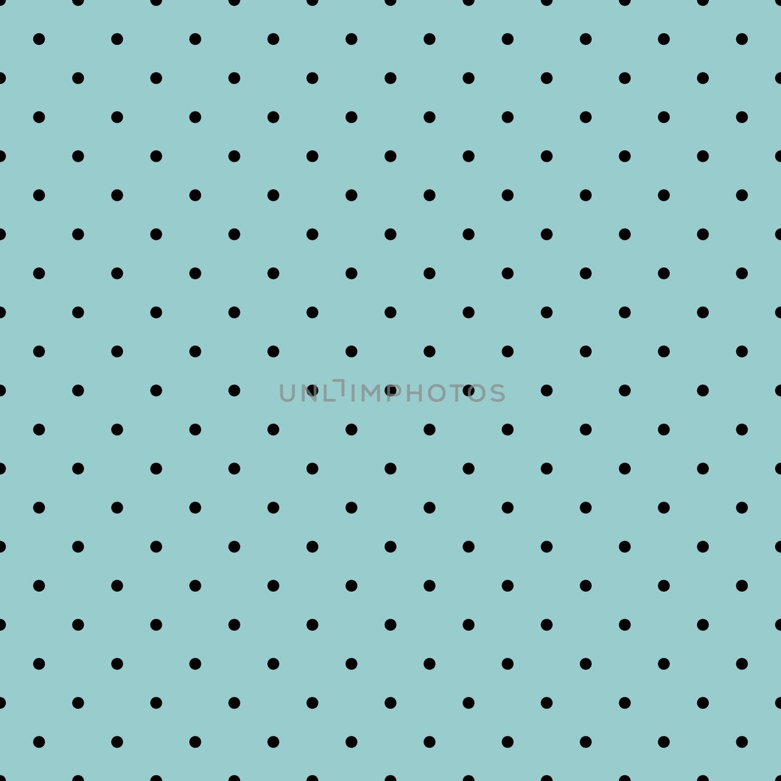 Seamless vector pattern with tile black polka dots on mint green background for decoration wallpaper