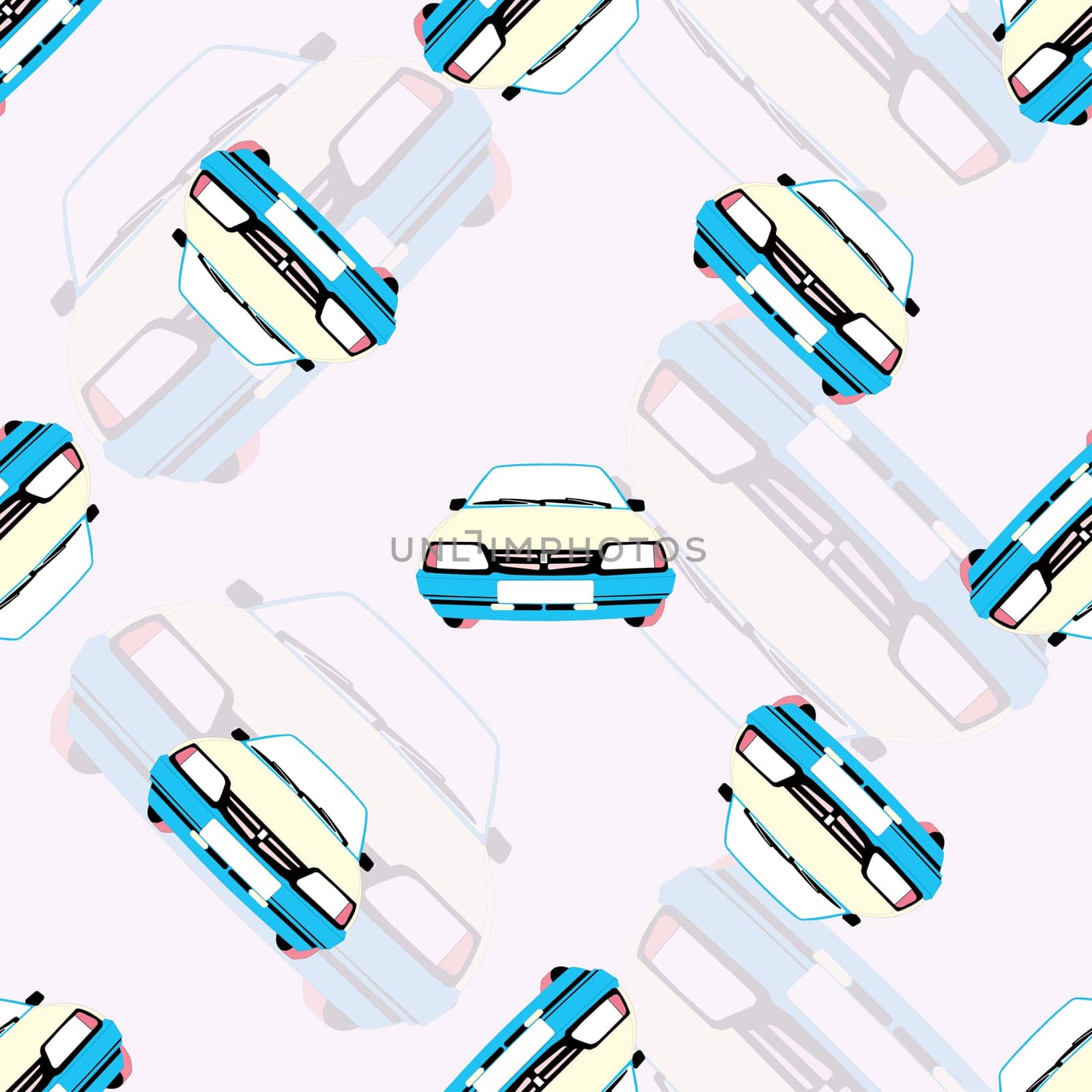 vector seamless background with kids toy cars