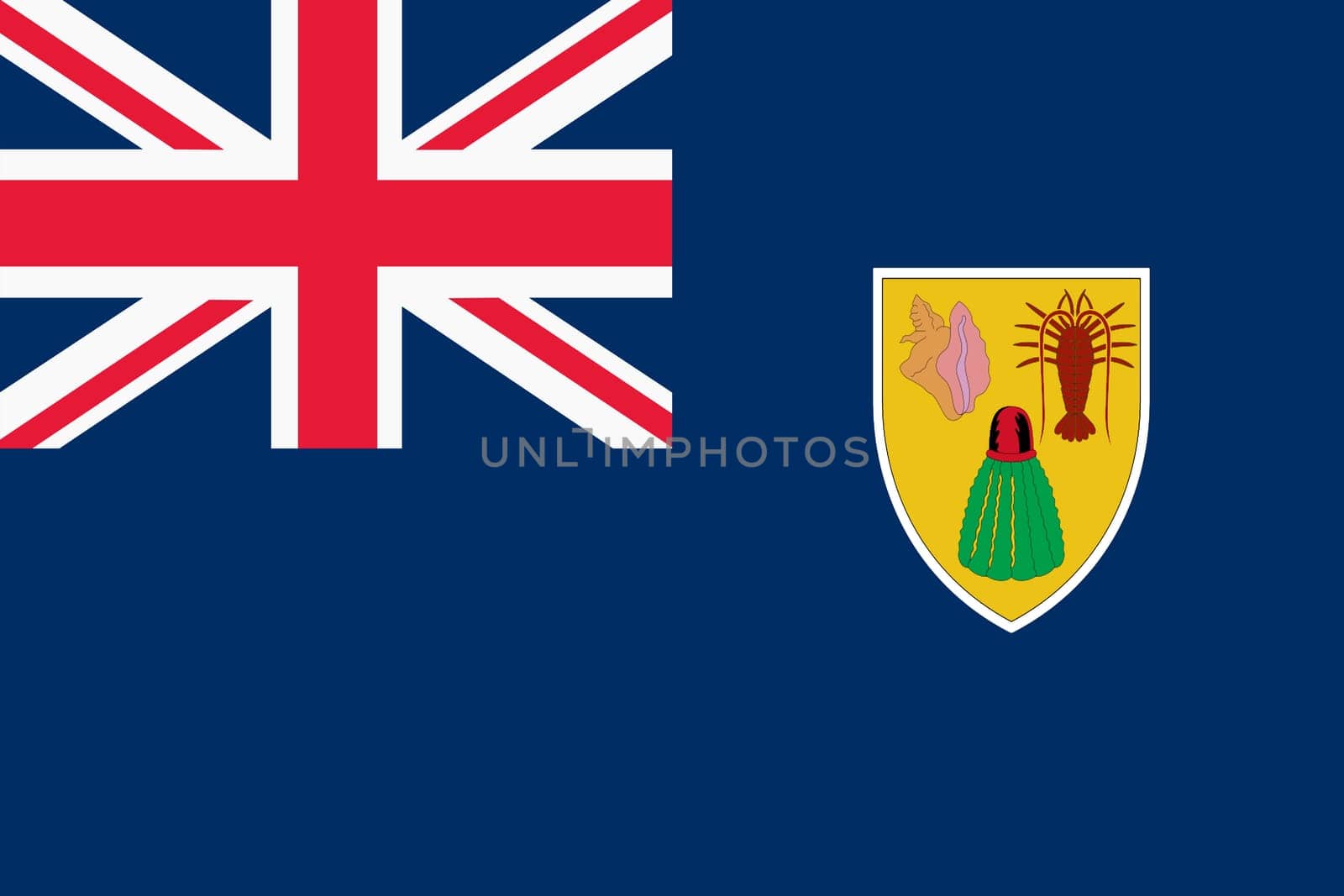 A Turks and Caicos Islands flag background illustration