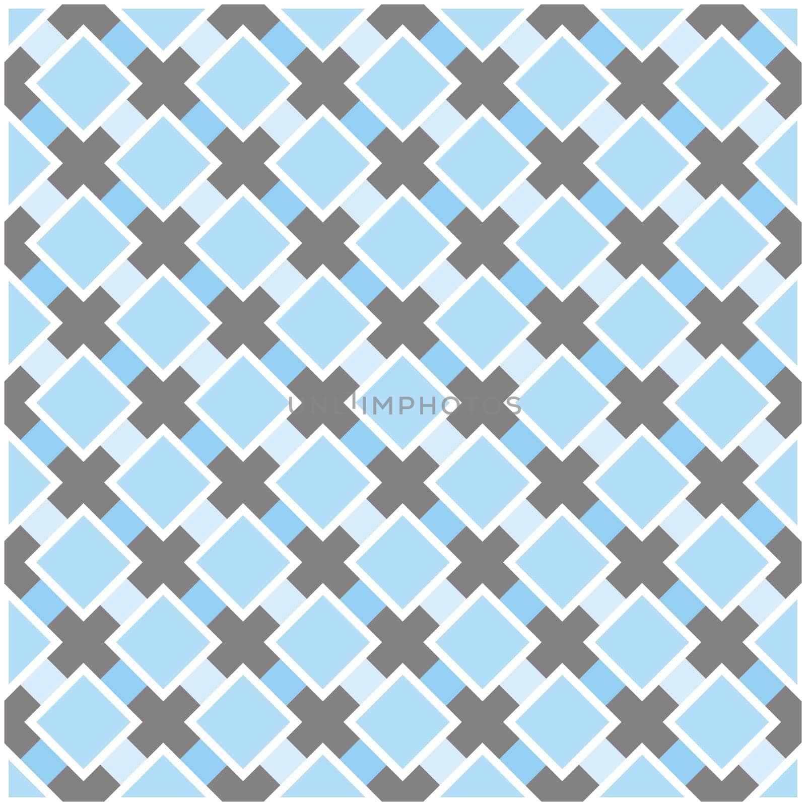 Big blue and dark grey vector background for website, decoration wallpaper. Seamless retro pattern.