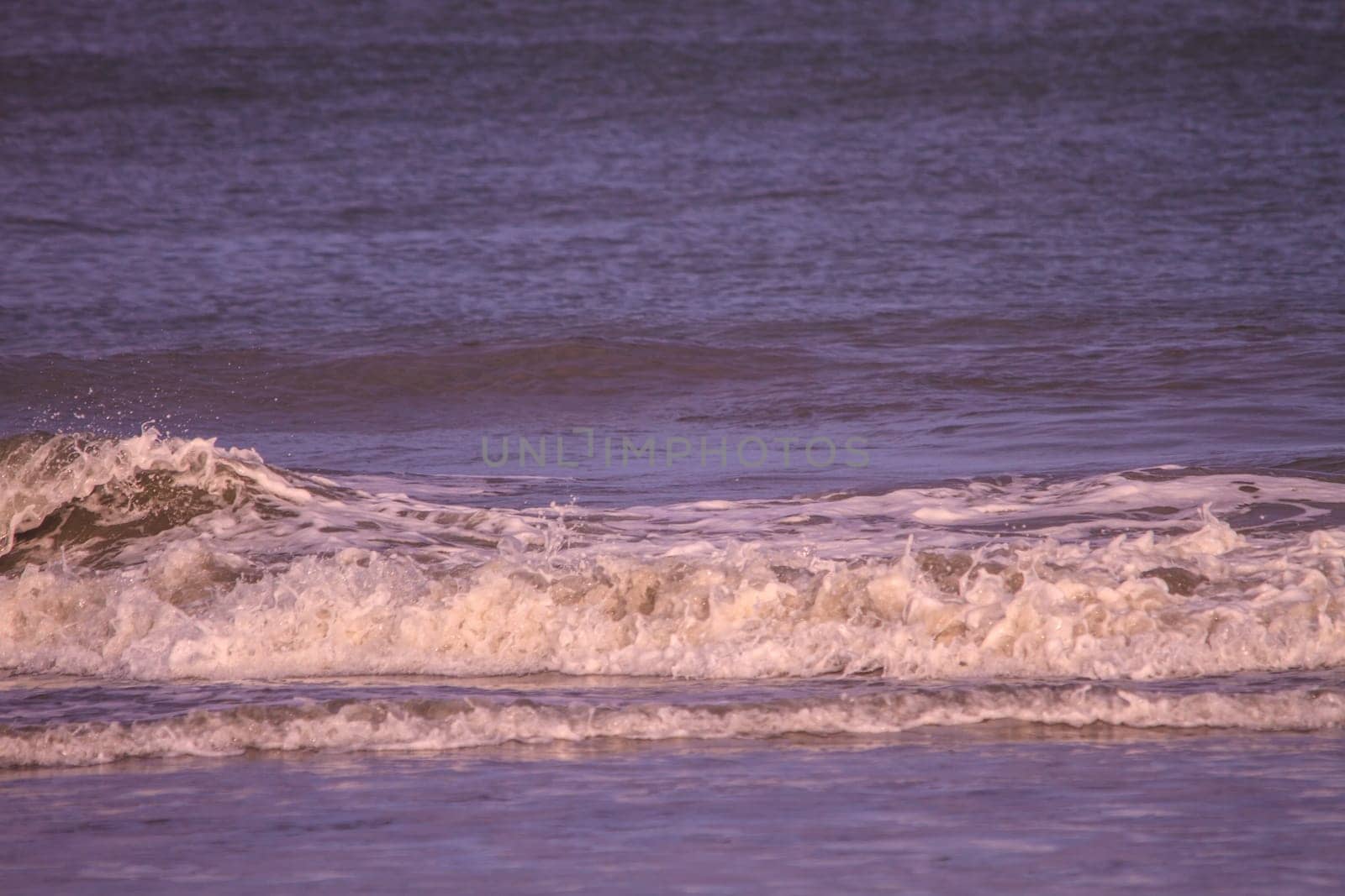 Soft wave of the sea on the sandy beach