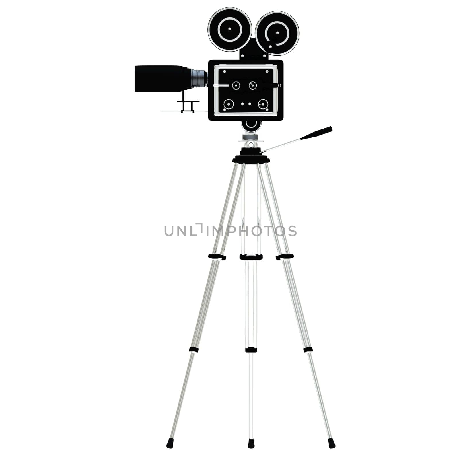 The digital video camera on the tripod