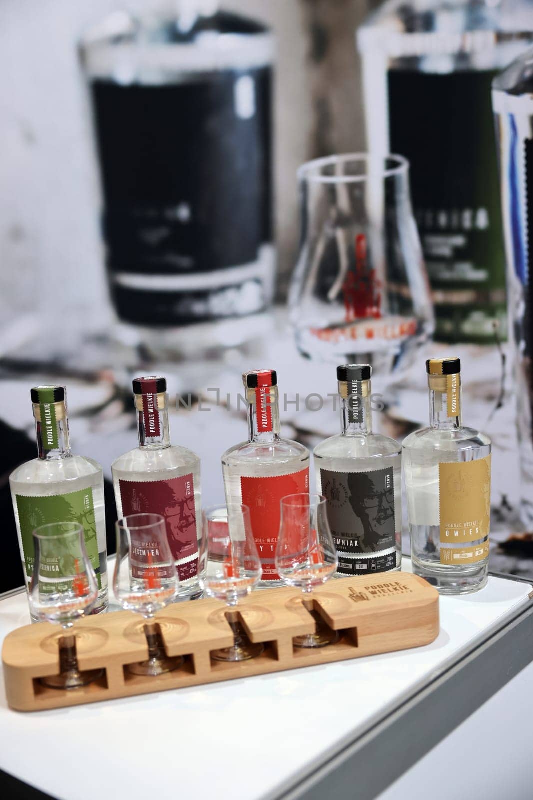 Cracow, Poland - November 3, 2021: International Wine Trade Fair ENOEXPO in Cracow. Producers of wine from all around the world meet the importers distributors and representatives.
