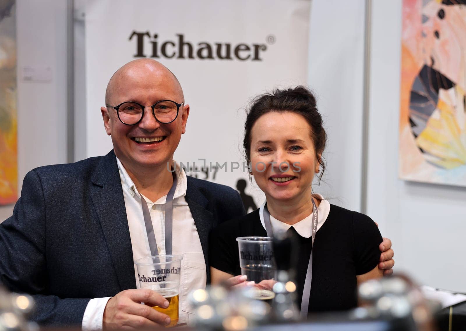 Cracow, Poland - November 3, 2021: International Wine Trade Fair ENOEXPO in Cracow. Producers of wine from all around the world meet the importers distributors and representatives.