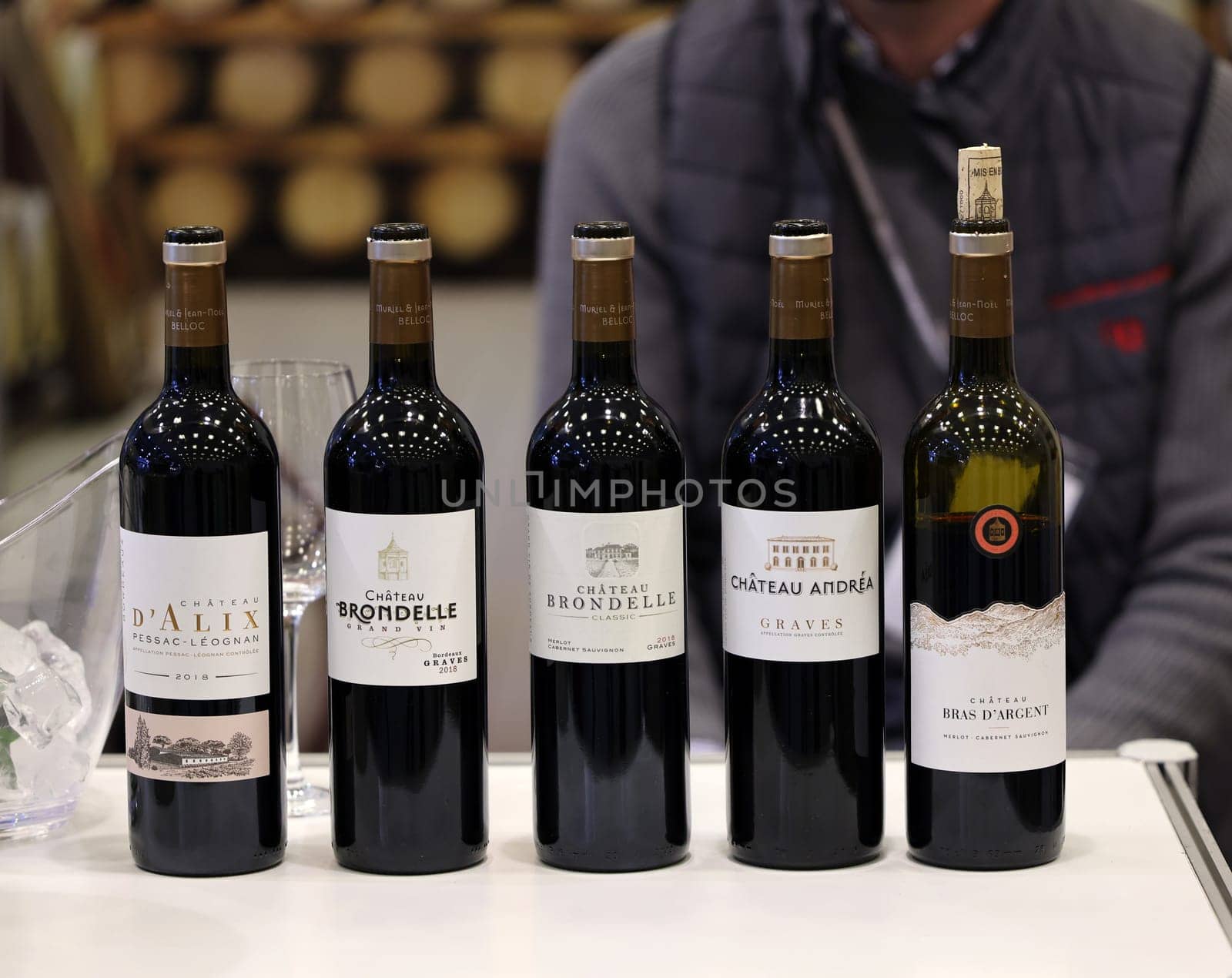 Cracow, Poland - November 5, 2021: International Wine Trade Fair ENOEXPO in Cracow. Producers of wine from all around the world meet the importers distributors and representatives.