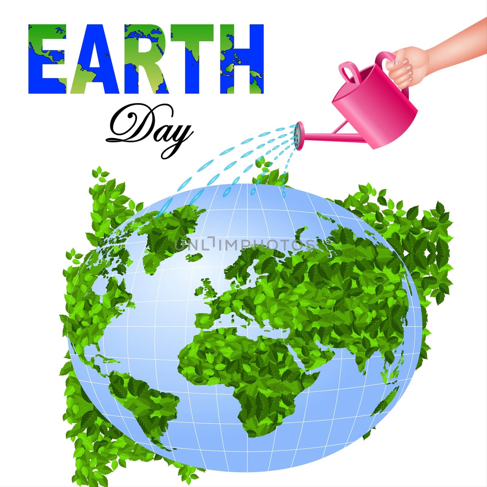 Earth Day - Planting on earth to save the environment