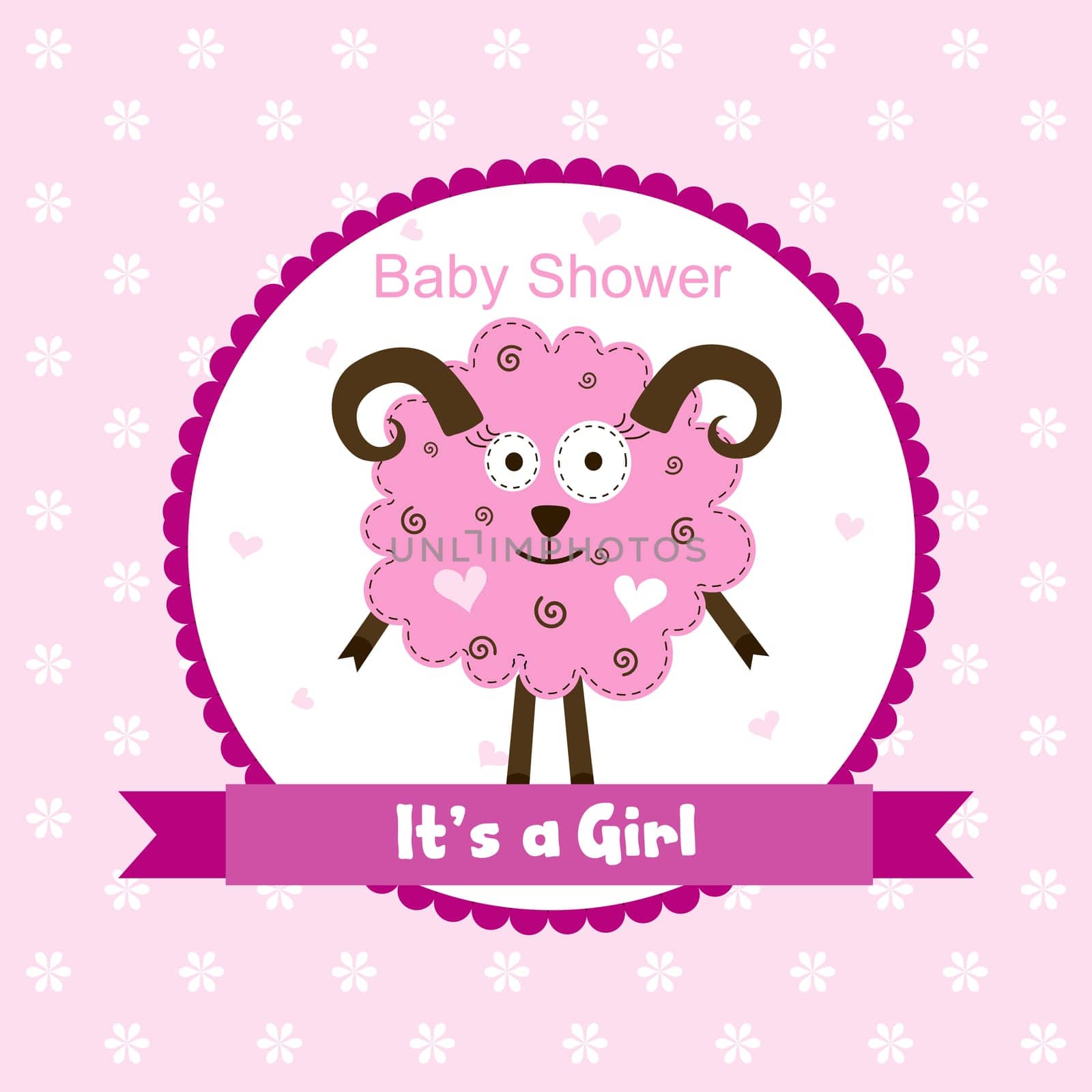 Template greeting card, vector illustration