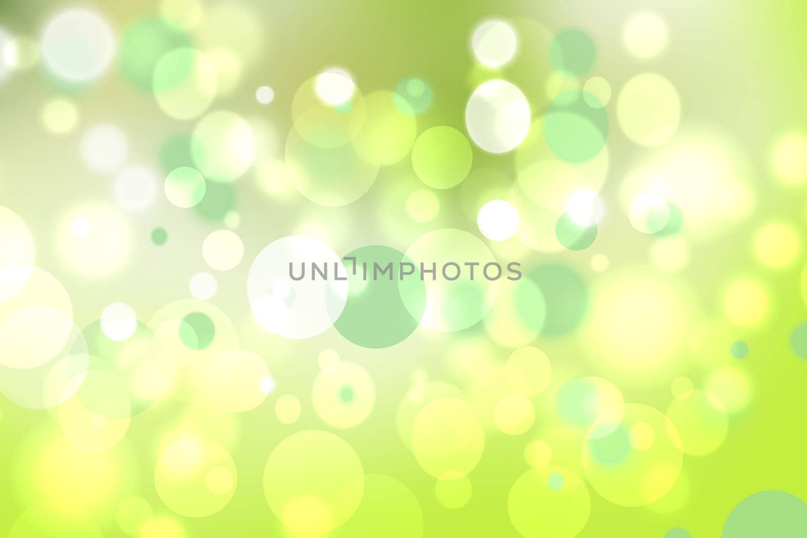 Hello spring background. Abstract delicate bright spring or summer landscape texture with natural green yellow white bokeh lights, sunshine. Beautiful backdrop with space.