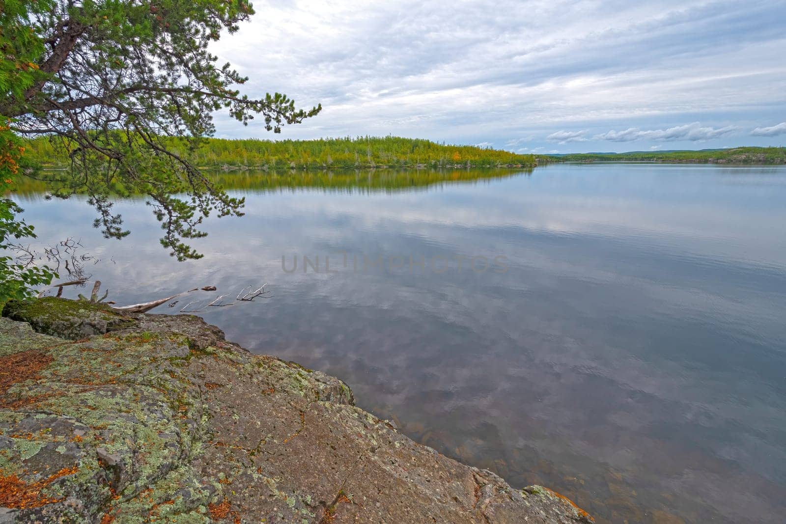 Serene View on Wilderness Lake on Alpine Lake in the Boundary Waters in Minnesota
