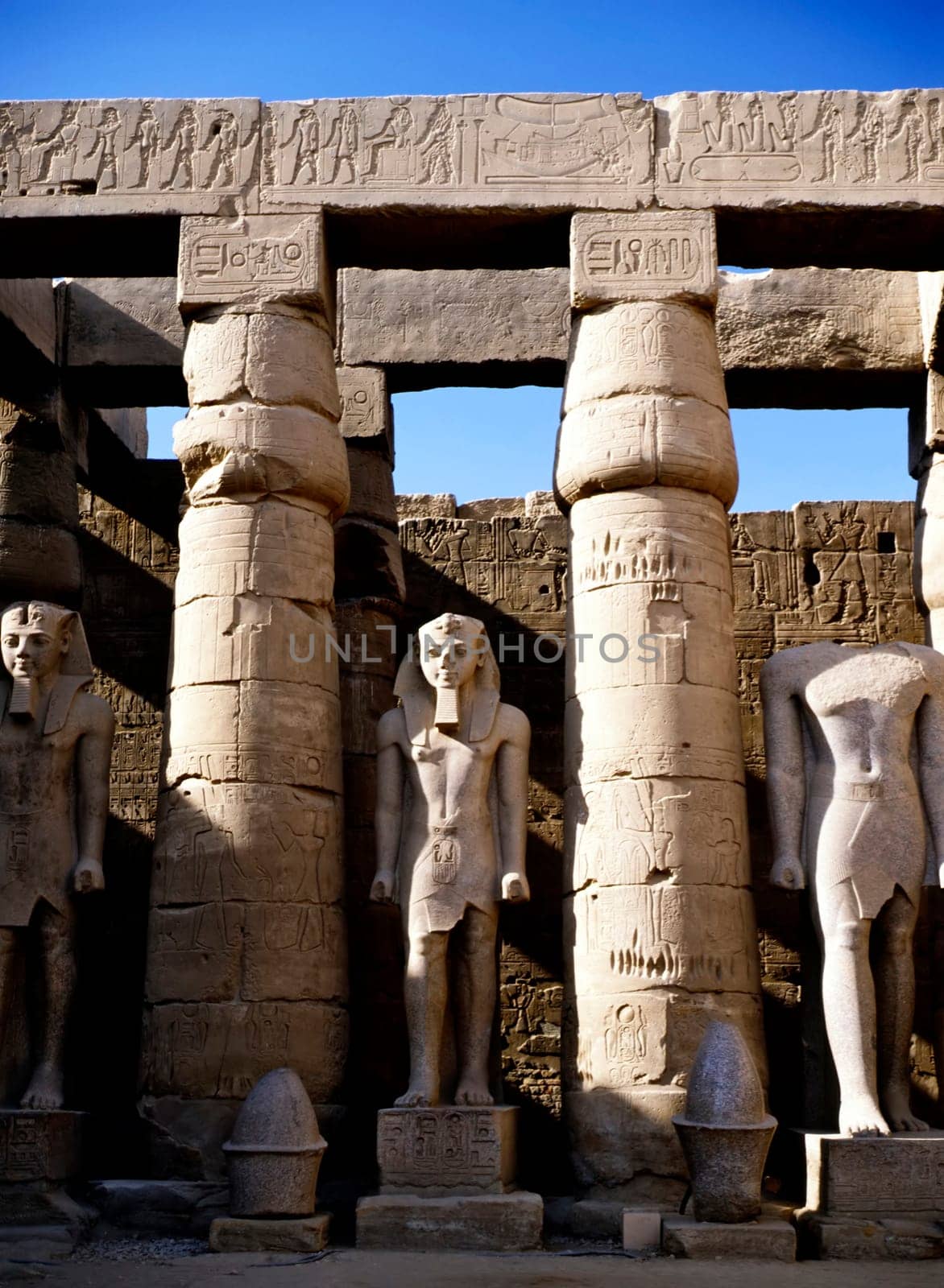 Ramses II courtyard in Luxor