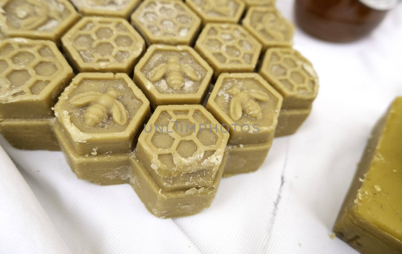 Detail of bee hive wax, healthy natural resources
