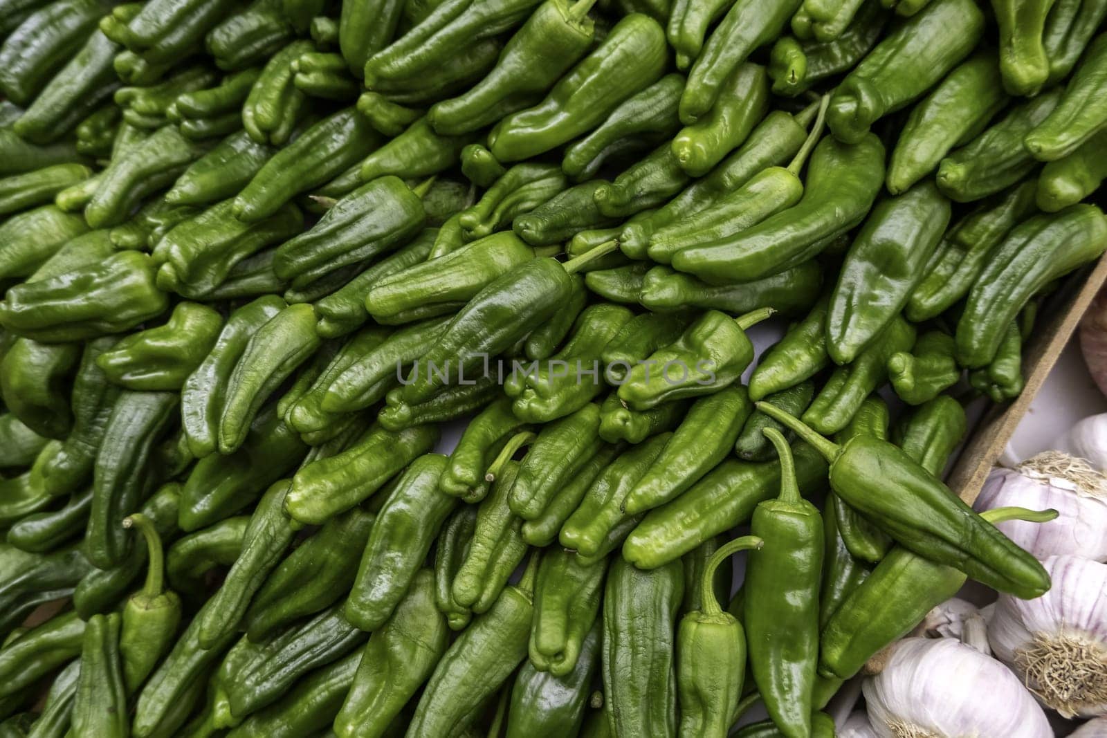 Detail of fresh vegetables in a traditional market, healthy food