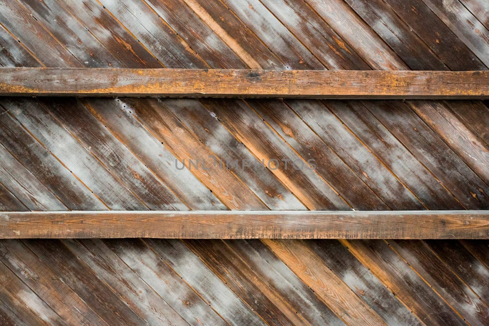 Bottom view of a  floor made of woden planks of a medieval fortress