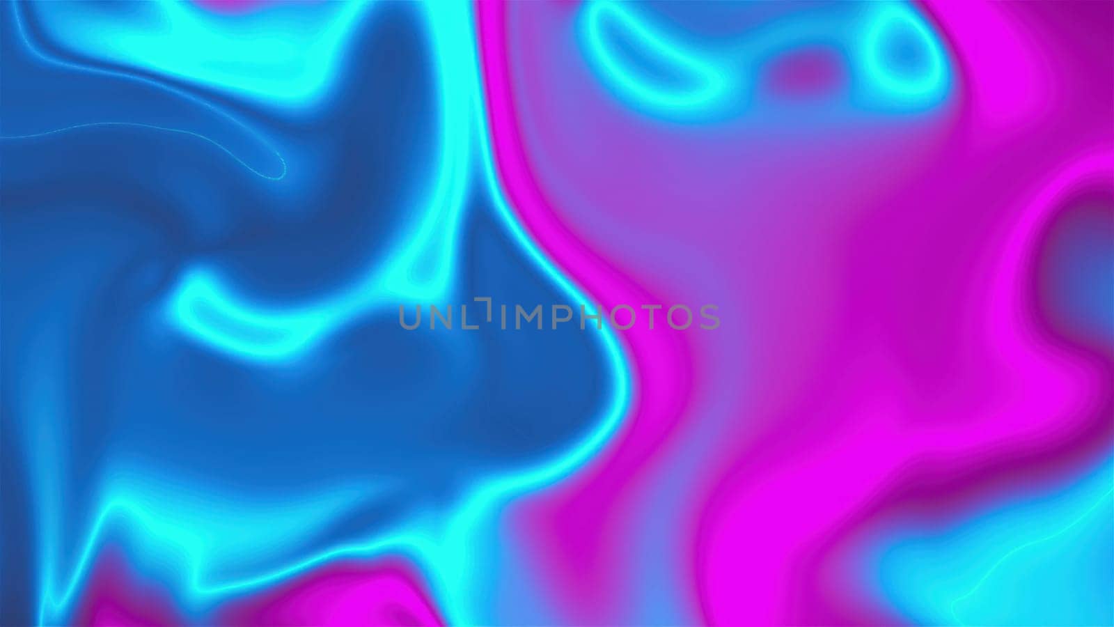 Wavy neon lines. Computer generated 3d render