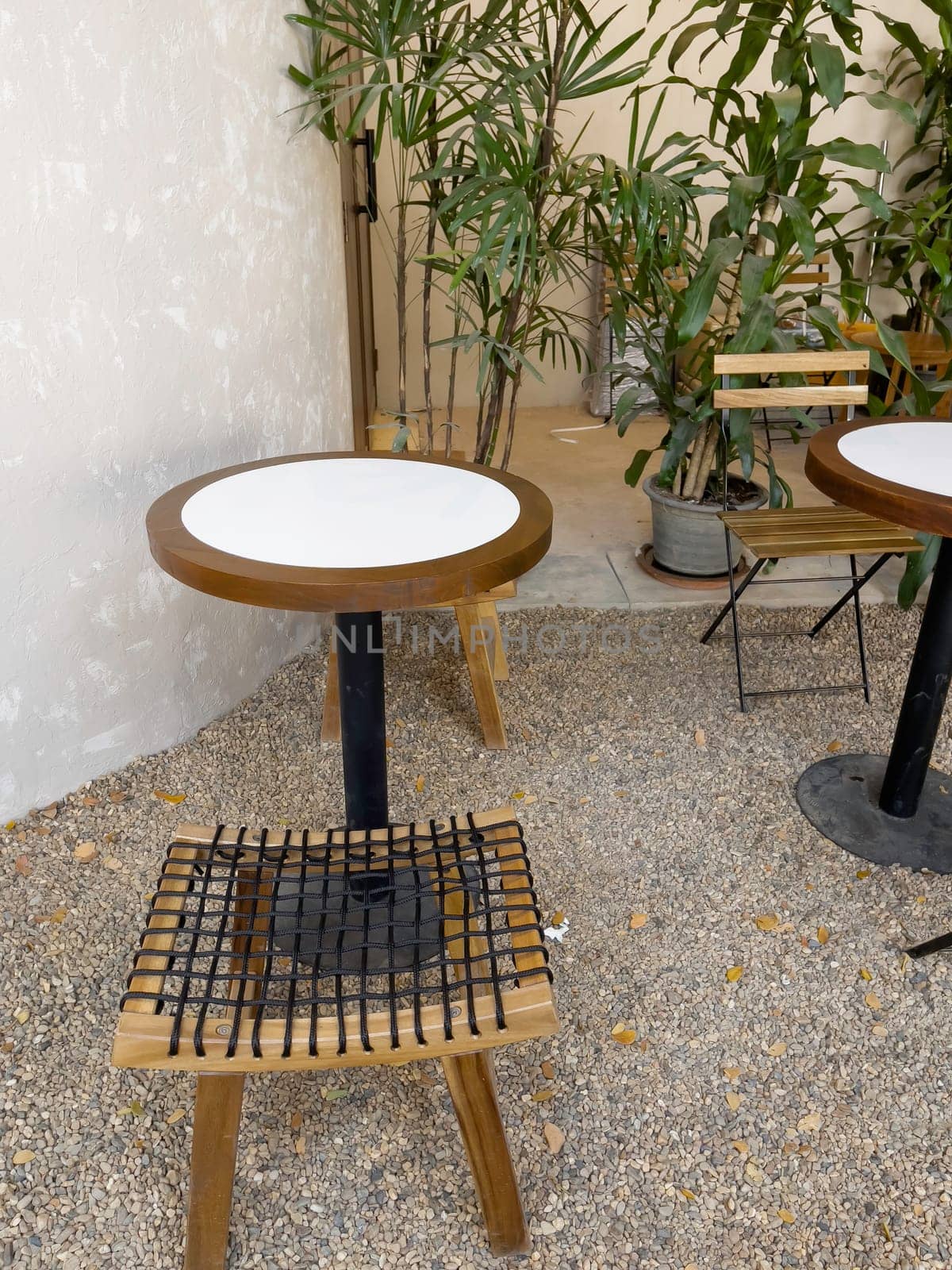 Interior decoration furniture dining room of cafe, stock photo