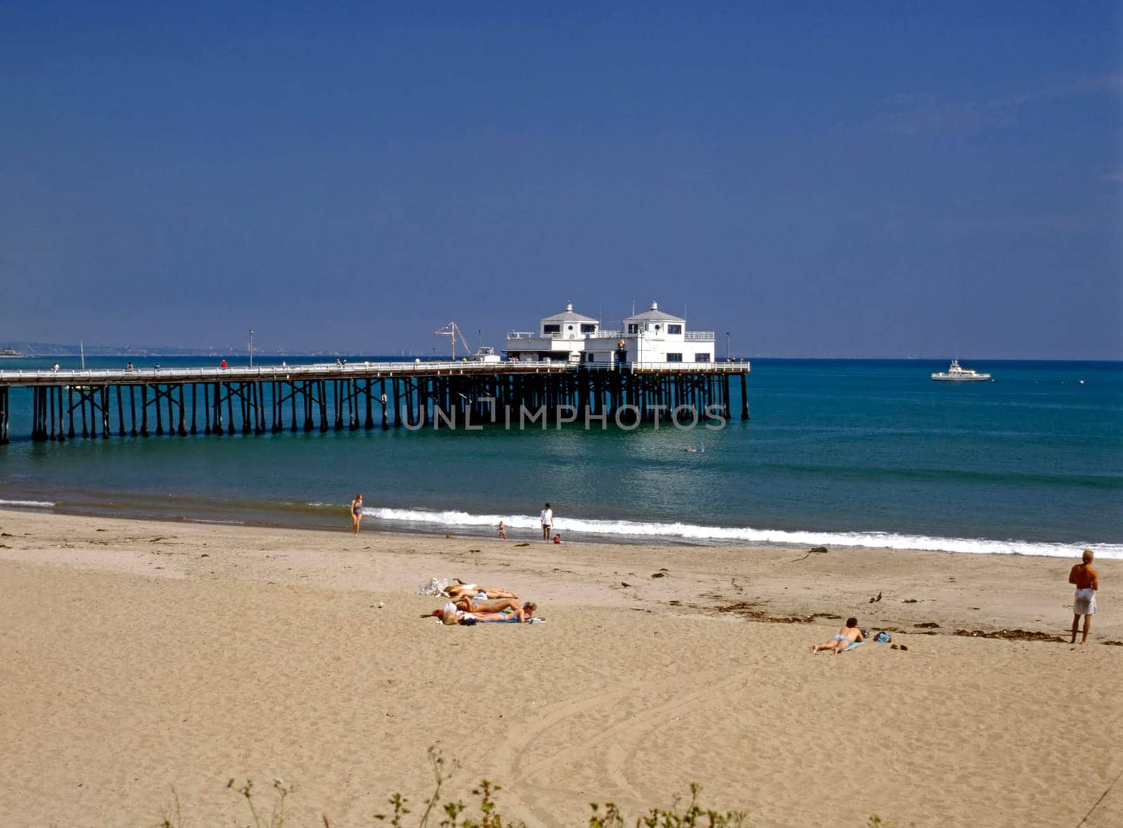 Malibu beach with pier in California