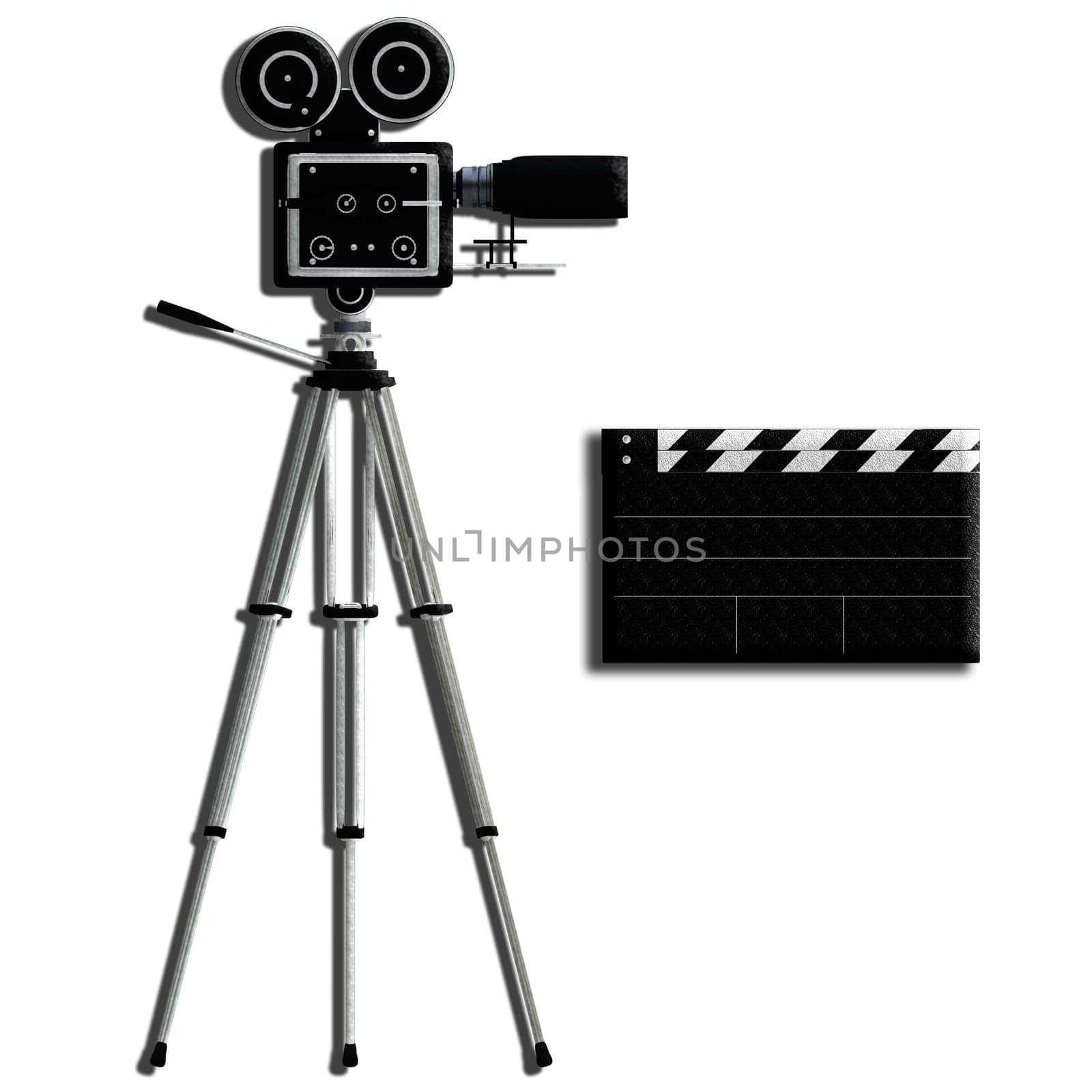 Camera tripod over white for adv or others purpose use