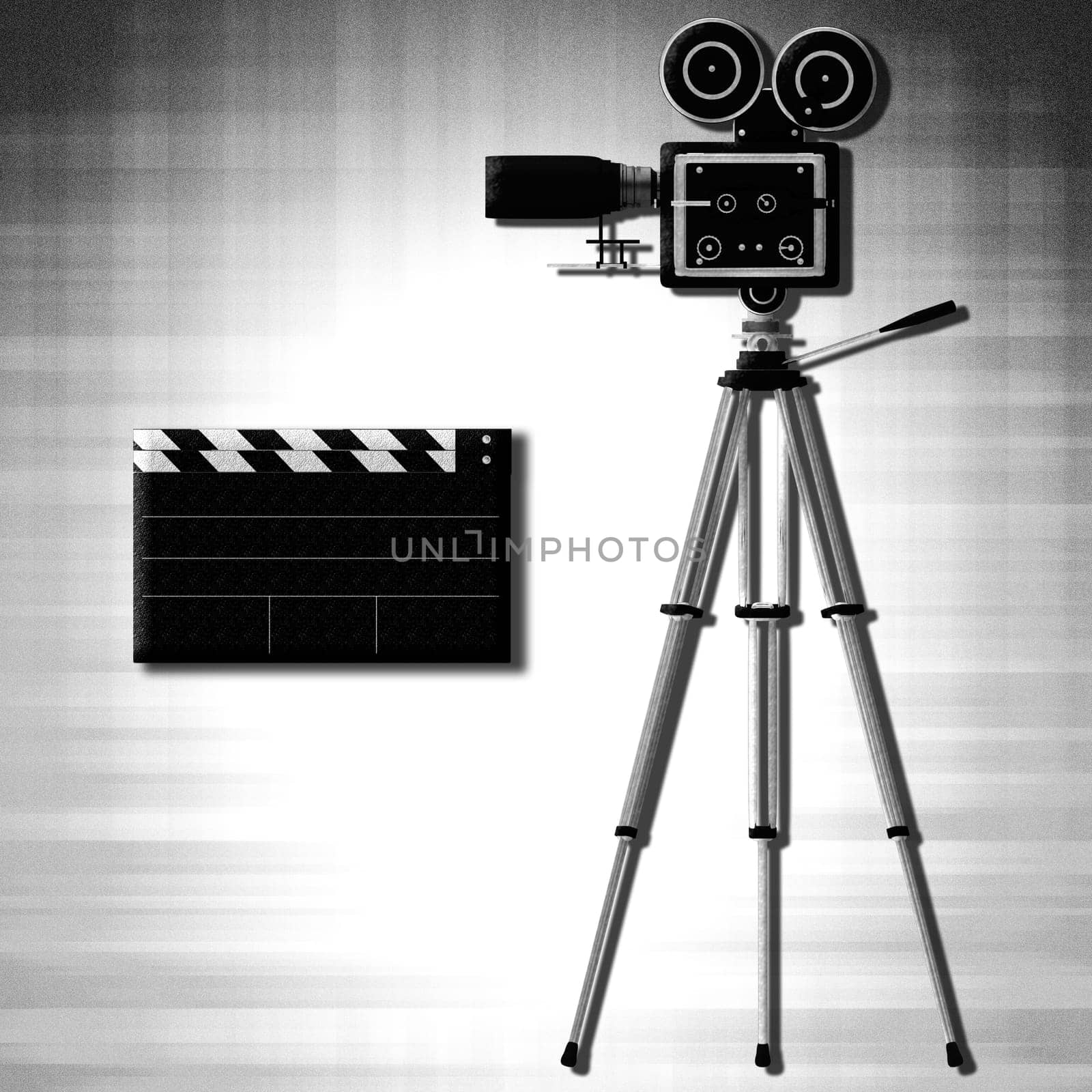 Camera tripod over white for adv or others purpose use