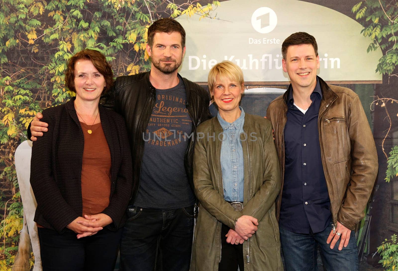 Elke Kimmlinger ,Simon Boeer ,Cordula Stratmann ,Mark Werner ,. Photocall of Die Kuhfluesterin at the Hotel Onyx Arc Hotel Hamburg on 18.05.2015