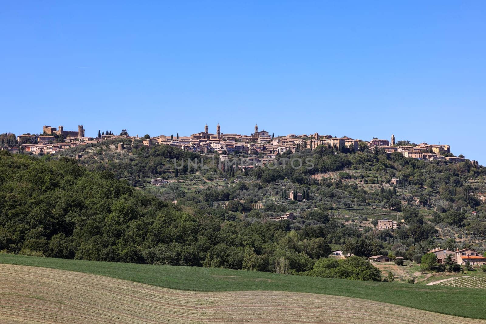 The rural landscape near Pienza in Tuscany. Italy