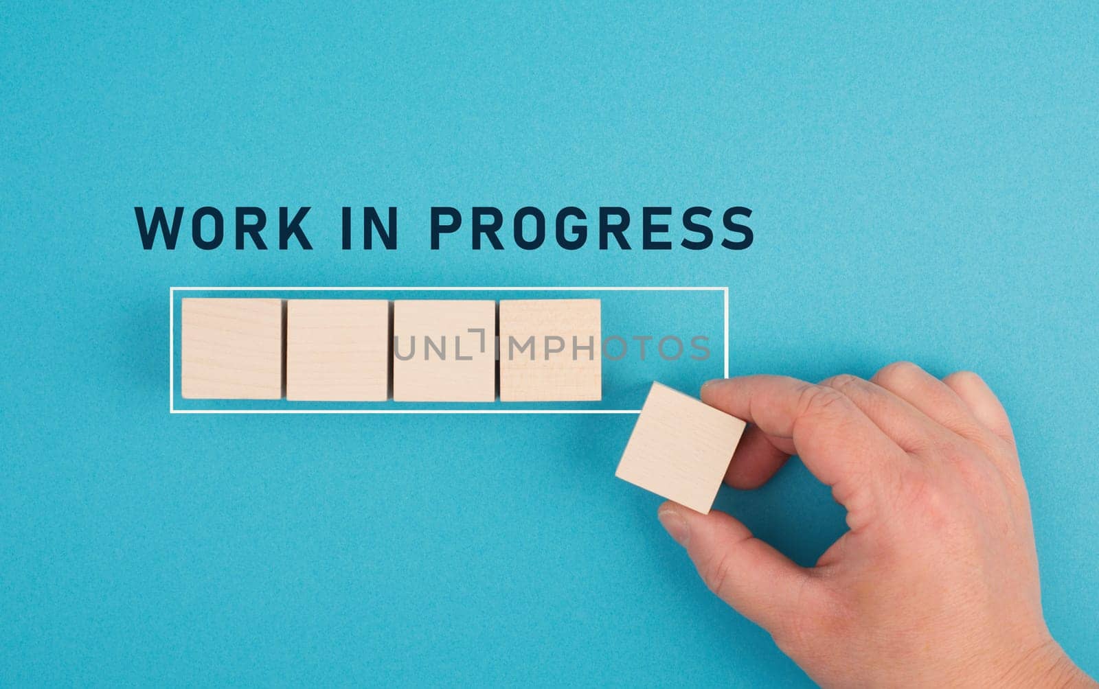Work in progress loading bar, business strategy and plan, installation of software, under construction