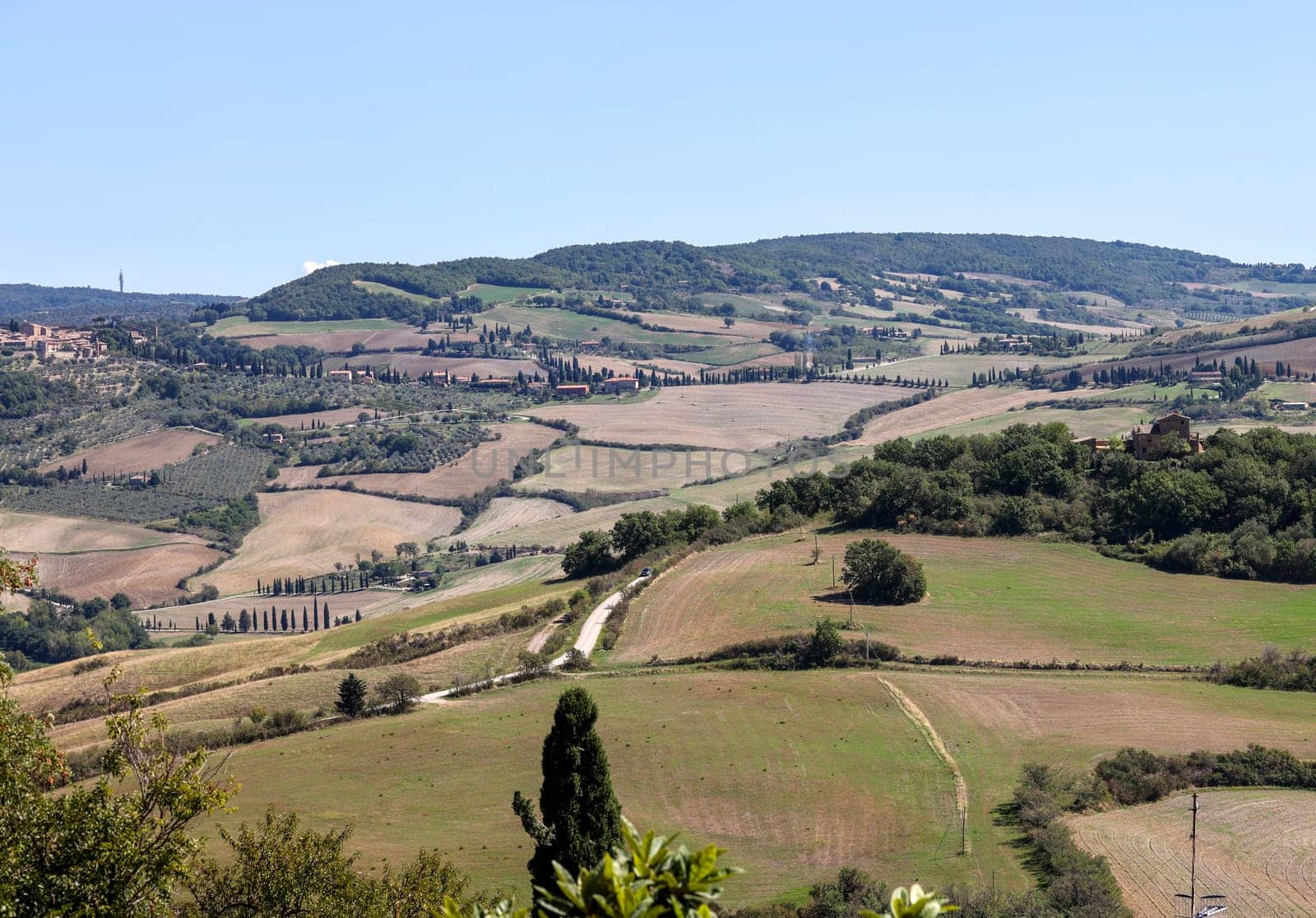 The rural landscape near Pienza in Tuscany. Italy
