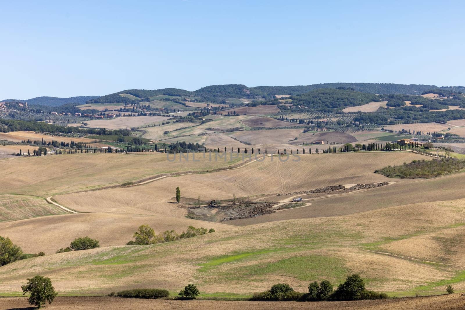 The rural landscape near Pienza in Tuscany. Italy