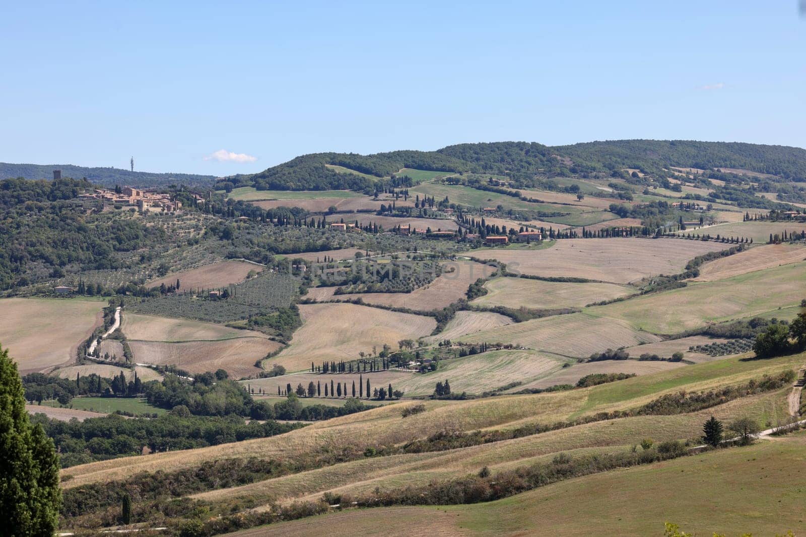 The rural landscape near Pienza in Tuscany. Italy